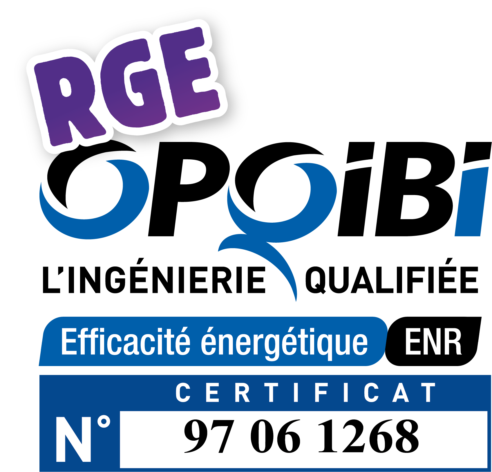 Numéro certification OPQIBI avec RGE